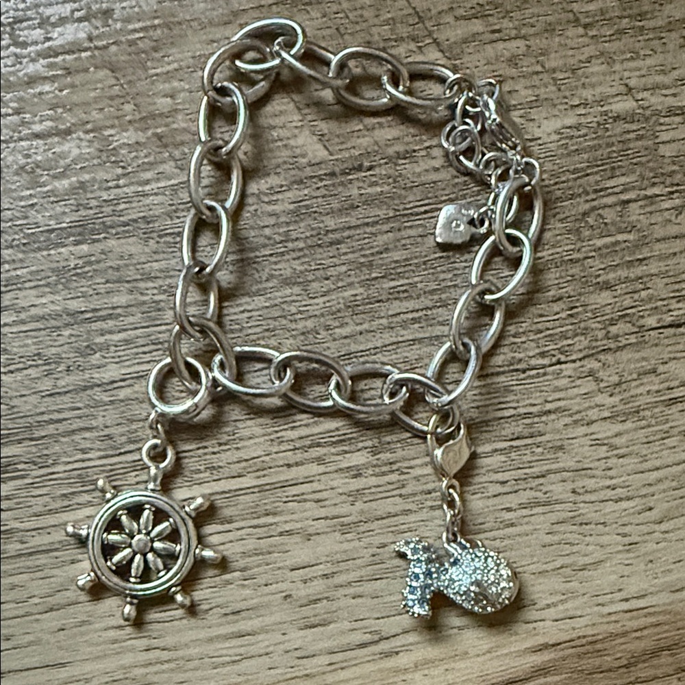 Swarovski Silver Nautical Charm Bracelet